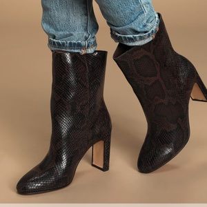 Chase Expresso Snake Print Booties